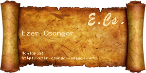 Ezer Csongor névjegykártya