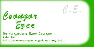 csongor ezer business card